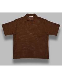 AURALEE - Tusah Seda De Algodon De Malla Patron Polo - Lyst
