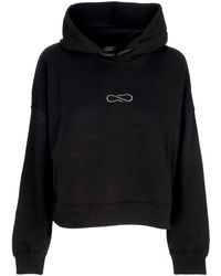 Propaganda - Sweat A Capuche Court Leger Avec Logo Brode Pour Femme Noir - Lyst