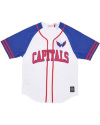 Mitchell &amp; Ness - Jersey Con Botones Para Hombre Nhl Practice Day Button Front Jersey Wascap Blanco - Lyst