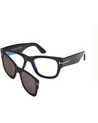 Tom Ford - Eyeglasses With Clip Ft6099B-001 Adult - Lyst