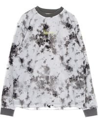 Karlkani - Lichtgewicht Herensweatshirt Met Ronde Hals, Kleine Handtekening Pixelprint, Bemanning Grijs - Lyst