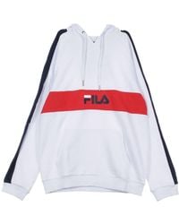 Fila - Jeremy Bright Sudadera Ligera Con Capucha Para Hombre Blanco/Negro Iris/Verdadero Rojo - Lyst