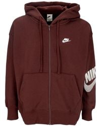 Nike - Sudadera Mujer Marrón Estampada, Mujer, Talla - Lyst