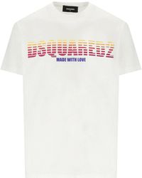 DSquared² - Cool fit made with love weisses t-shirt - Lyst
