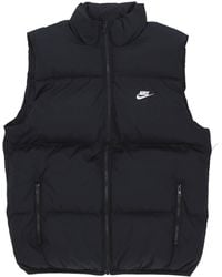 Nike - Club Puffer Vest Doudoune Sans Manches Pour Hommes Noir/Blanc - Lyst