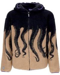 Octopus - Sweat-Shirt Sherpa Zip Hood Homme Noir - Lyst