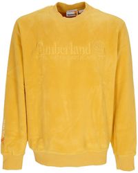 Timberland - Linear Logo Crewneck Sweatshirt Mineral - Lyst