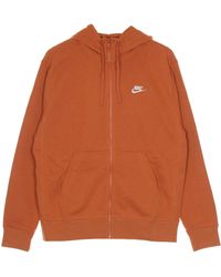 Nike - Lightweight Hooded Sweatshirt With Zip Sportswear Club Hoodie Full Zip French Terry - Lyst