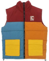 Karlkani - Og Block Puffer Vest Sleeveless Down Jacket - Lyst