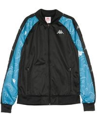 Kappa - Herren Banda Bomber Slim Graphic Jacke Schwarz/Blau Japan/Silber - Lyst