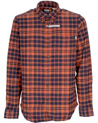 Timberland - 'Long Sleeve Shirt Heavy Flannel L/Check Shirt Rust - Lyst