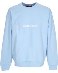 Acupuncture - Acu Crewneck Lichtgewicht Herensweatshirt Met Ronde Hals, Babyblauw - Lyst
