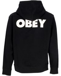 Obey - Leichtes Herren-Sweatshirt Mit Kapuze Bold Hood Premium French Terry Schwarz - Lyst