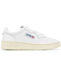 Autry - Low Medalist Turnschuhe Aus Weibem Leder E Puder E Suede - Lyst