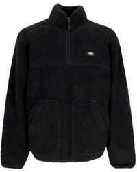 Dickies - Mount Hope Sudadera Con Cremallera De Un Cuarto Y Cuello Alto Para Hombre, Color Negro - Lyst