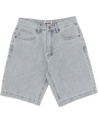 Guess - Short Jeans Go Herringbone Denim Short - Lyst