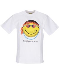 Market - Don'T Happy Be Worry Tee X Smiley T-Shirt Homme Blanc - Lyst