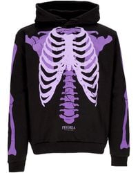 Phobia - Leichter Herren-Hoodie Mit Skelett-Print, Schwarz/Lila - Lyst