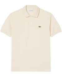 Lacoste - T-Shirts And Polos Cream - Lyst