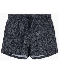 EA7 - Badpak Met Zwarte Print - Lyst
