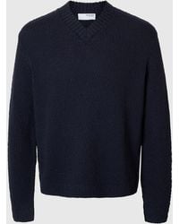 SELECTED - V-Ausschnitt Pullover Mann Slhangus Ls Knit Entspannt - Lyst
