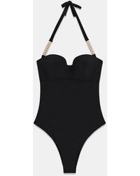 Guess - Badpak Hele Vrouw Zwart - Lyst