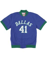 Mitchell &amp; Ness - Nba Off Court Warm Up Jacket No 41 Dirk Nowitzki Dalmav - Lyst
