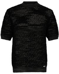 DSquared² - T-Shirt Zwarte Geperforeerd - Lyst