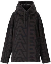 Marc Jacobs - The Monogram Oversized Charcoal Black Hoodie - Lyst