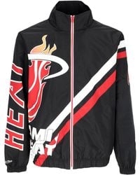 Mitchell &amp; Ness - Windjack Voor Nba Exploded Logo Opwarmjack Hardwood Classics Miahea Zwart - Lyst