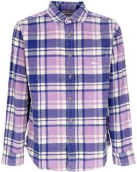 Obey - Benny Cord Woven Long Sleeve Shirt L/S Rose Multi - Lyst