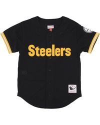 Mitchell &amp; Ness - Nfl On The Clock Mesh Button Front Pitste Jacket - Lyst