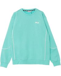 Fila - Adil Crew Sweat Sudadera Ligera Con Cuello Redondo Para Hombre Verde Vizcaya - Lyst