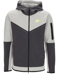 Nike - Lightweight Sweatshirt With Zip Hood For Sportswear Tech Fleece Full-Zip Hoodie Dk Heather/Anthracite/Volt - Lyst