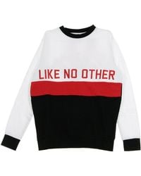 Kappa - Authentiek Bethek Herensweatshirt Met Ronde Hals, Wit/Zwart/Rood - Lyst