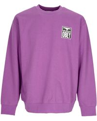 Obey - Eyes Icon 2 Crew Premium French Terry Lichtgewicht Herensweatshirt Met Ronde Hals - Lyst