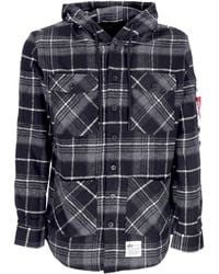 Alpha Industries - Chemise A Capuche A Manches Longues Pour Hommes 45 P A Capuche Noir/Gris - Lyst