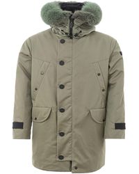 Peuterey - Padded Jacket With Hood And Fur Collar (Veste Matelassee Avec Capuche Et Col En Fourrure) - Lyst