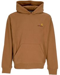Carhartt - Herensweatshirt Met Capuchon Amerikaans Script Hamilton Bruin - Lyst