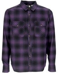 Element - Tacoma Klassiek Gradient Geruit Druivenshirt Voor Met Lange Mouwen - Lyst