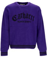 Carhartt - Onyx Sweater Tyrian/Schwarzer Herrenpullover - Lyst
