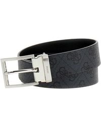 Guess - Milano Reversible &Amp; Verstellbarer Riemen H35 Verstellbarer Und Reversibler Schwarzer Mann - Lyst