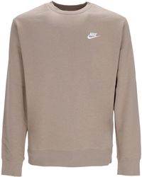 Nike - Club Crew Bb Sudadera Con Cuello Redondo Para Hombre Caqui/Blanco - Lyst