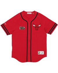Mitchell &amp; Ness - Herenknoopjas Nba Fashion Katoenen Knoop Voorkant Vintage Logo Chibul Originele Teamkleuren - Lyst