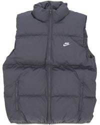 Nike - Club Puffer Vest Doudoune Sans Manches Pour Homme Gris Fer/Blanc - Lyst