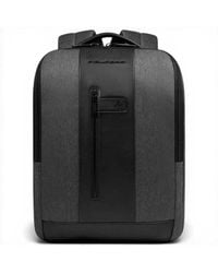 Piquadro - Brief Backpack 2 And Fabric Recycled And Leather With Laptop 15.6' And Ipad - Lyst