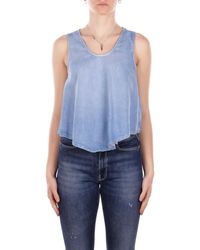 Dondup - Top Blauw - Lyst