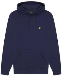 LYLE AND SCOTT 1874 - Vrouwen Ml1139V Geborsteld Achter Hoodie Z271 Donker Marine Geborsteld - Lyst