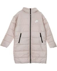 Nike - W Therma Fit Repel Classic Hooded Parka Long Down Jacket Oxford - Lyst