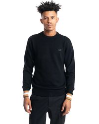 Sun 68 - Round Cuffs Stripes Double Rigo Sleeve K43118 11 Nero - Lyst